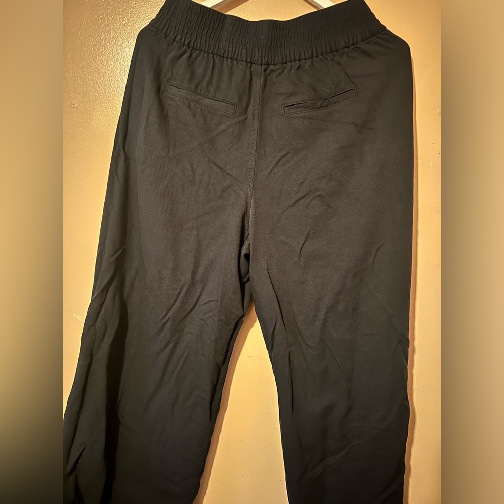 Madewell Black flare Wide Leg Pants flowy chic modern medium high rise stretch - Picture 4 of 7